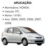 Kit 8 Bobina Ignição Honda Fit 1.4 8v Dianteira Traseira