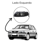 Farol Esquerdo Arteb H7 H1 Foco Duplo Mascara Negra