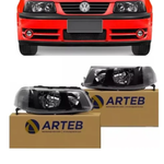 Par Farol Arteb Gol Saveiro Parati G3 H7 H1 Mascara Negra Foco Duplo
