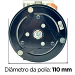 COMPRESSOR VALEO VW GOL SAVEIRO VOYAGE FOX POLO G5 G6 1.0 1.6 2008 A 2016 (812614)