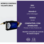 Interface Comandos De Volante Zendel Vw Gol Saveiro Voyage Fox Golf