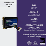 Interface Comando de Volante Zendel Renault Oroch 2007 a 2010 2011