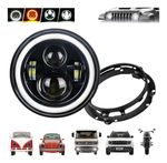 Farol Angel Eyes Led + Suporte Defender Constelation Jeep