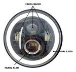 Farol Angel Eyes Led + Suporte Defender Constelation Jeep