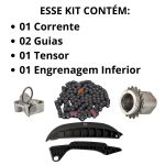 Kit Corrente Comando Valvula Renault Sandero Logan 1.0 12v 3cc Dohc 2017 2018