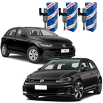 Kit 3 Bico Injetor Vw Golf Virtus Up Tiguan Polo Nivus T-Cross Taos 2015 a 2025 Bosch