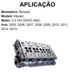 Cabeçote Renault Master 2.5 16V DOHC G9U 2005 2007 2010 201