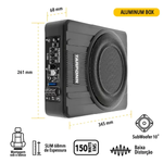 Caixa Amplificadora Slim Ts-2000 10 Polegadas 150w Corpo em Aluminio