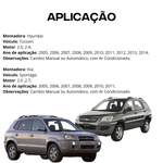 Condensador Notus Hyundai Tucson Kia Sportage 2.0 2.7 2005 2007 2009 2011 2014