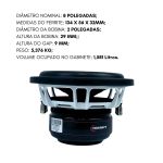 Alto Falante Subwoofer Taramps 8 Polegadas T 1200 600w Rms 2+2 Ohms Branco