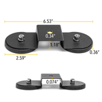 Par Suportes Magnetico Tarponn Duplo 66mm Para Barra e Farois S-10