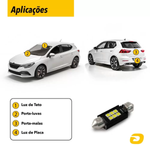 Par Lampada Led Tarponn Torpedo Canbus Premium 41mm 12v 6.000k