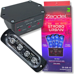 Strobo Automotivo Zendel 4 Faróis Azul Urban + Central Zendel Azul