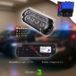 Strobo Automotivo Zendel 4 Faróis Azul Urban + Central Zendel Azul