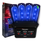 Strobo Automotivo Zendel 4 Faróis Azul Urban + Central Zendel Azul