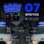 Strobo Automotivo Zendel 4 Faróis Azul Urban + Central Zendel Azul