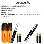 Par Amortecedor Traseiro + Kit Cofap Sentra 2.0 2013 a 2020