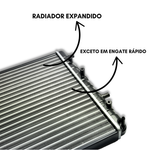 Radiador Água Gol Saveiro Fox Polo G5 G6 G7 Com Ar