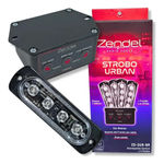 Kit 4 Faróis Strobo Zendel Com Central Ambulância 12v/242v Padrao Branco Branco