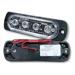 Kit 4 Faróis Strobo Zendel Com Central Ambulância 12v/242v Padrao Branco Branco