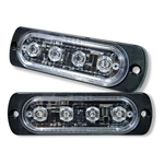 Kit 4 Faróis Strobo Zendel Com Central Ambulância 12v/242v Padrao Branco Branco