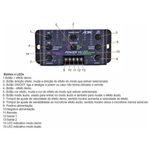 POWER VU AJK CENTRAL 200 EFEITOS LED MEDIOR DE AUDIO + FRETE PLUG RGB RGB (POWERVU)