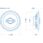 Alto Falante Hurricane Quadriaxial 6