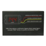 Voltímetro Ajk Digital Nano Black 12v e 24v Display Vermelho
