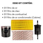 KIT REVISÃO FILTRO TROCA COMPLETA WEGA ETIOS 1.3 1.5 16V (WKL280)