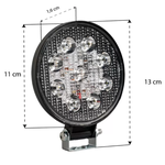 Kit 5 Farol Auxiliar de Led Redondo 9 Leds Tarponn