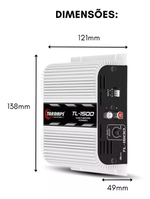 MODULO AMPLIFICADOR TL1500 + CABO RCA PRETO 5M (TL1500RCA)