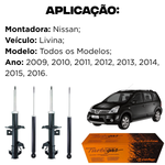 Kit 4 Amortecedor Dianteiro Traseiro Turbogás Livina 2009 a 2016 Cofap