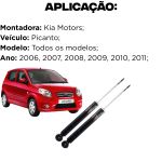 PAR AMORTECEDOR TRASEIRO PICANTO 2006 A 2011 (KIT440)