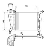 RADIADOR EURUS GM CELTA 1.0 2001 A 2005 SEM AR (EU2579E)