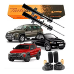 Par Amortecedor Dianteiro + Coifa Coxim Batente Fiat Strada Palio Weekend 2008 a 2017