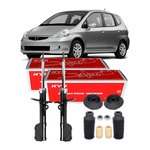Par Amortecedor Dianteiro Honda Fit 2003 A 2008 Kayaba + Kit