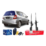 Par Amortecedor Dianteiro Honda Fit 2003 A 2008 Kayaba + Kit