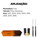 Par Amortecedor Traseiro Novo Palio / Sporting 2011 A 2017