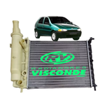 RADIADOR VISCONDE FIAT PALIO 1.0 1996 A 2001 SEM AR COM RESERVATORIO (RV2533)