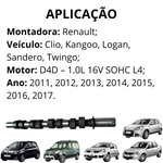 Eixo Comando Válvula Logan Sandero Clio Kangoo 1.0 16v Aplic