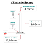 Jogo Válvula Admissão Escape Ka Ka+ 1.0 12V 2014 a 2023 Metal Leve