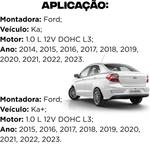 Jogo Válvula Admissão Escape Ka Ka+ 1.0 12V 2014 a 2023 Metal Leve