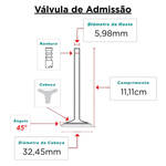 Jogo  8 Válvula Admissão Escape Fiesta Ecosport Ka 1.0 8v Mahle