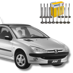Jogo 16 Válvula Admissão Escape March Clio 206 Sandero Logan 1.0 16v Mahle
