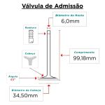 Jogo Válvulas Admissão Escape Mahle Fox Gol 1.6 Kombi 1.4 8v