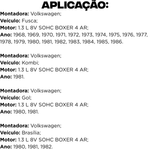 Jogo 8 Válvula Admissão Escape Std Fusca Gol Kombi Brasília 1300 Ar Mahle