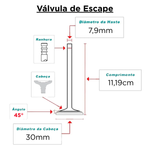 Jogo 8 Válvula Admissão Escape Std Fusca Gol Kombi Brasília 1300 Ar Mahle