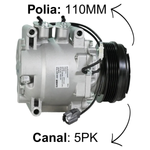 COMPRESSOR MAHLE HONDA FIT 1.4 1.5 2003 A 2008 (ACP1322000S)