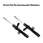 Par Amortecedor Dianteiro Traseiro E Kit Peugeot 206 207 Sw