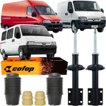 Par Amortecedor Dianteiro Cofap Jumper Ducato Boxer + Kit Batente Coifa